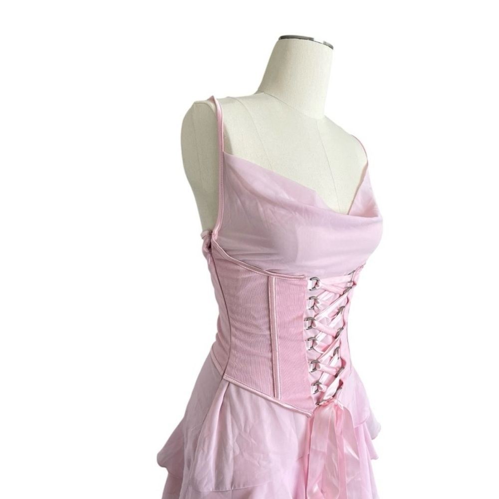 I.AM.GIA Lilac Lace-Up Corset Mini Dress - Picture 4 of 4